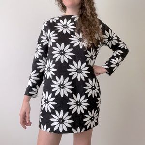 Vintage mod floral mini dress